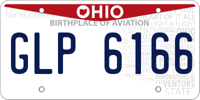 OH license plate GLP6166