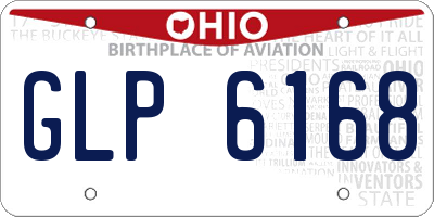 OH license plate GLP6168