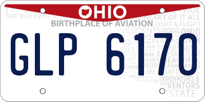 OH license plate GLP6170