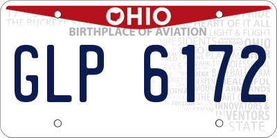 OH license plate GLP6172