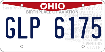 OH license plate GLP6175