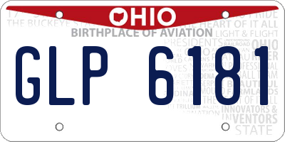 OH license plate GLP6181