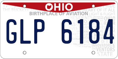 OH license plate GLP6184