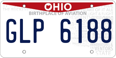 OH license plate GLP6188
