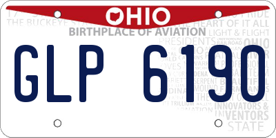 OH license plate GLP6190