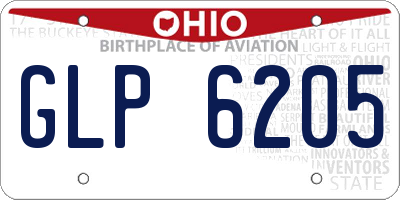 OH license plate GLP6205