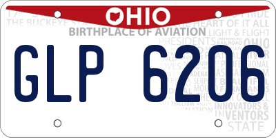 OH license plate GLP6206