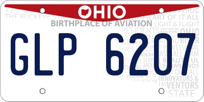 OH license plate GLP6207