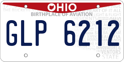 OH license plate GLP6212