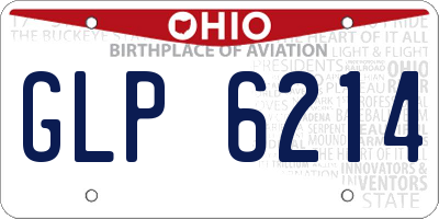 OH license plate GLP6214