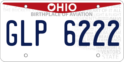 OH license plate GLP6222