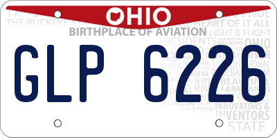 OH license plate GLP6226