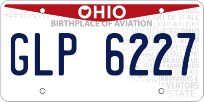 OH license plate GLP6227