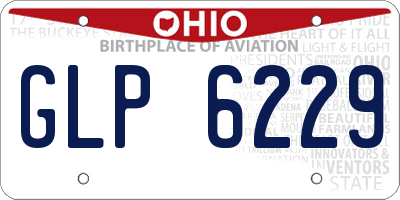 OH license plate GLP6229