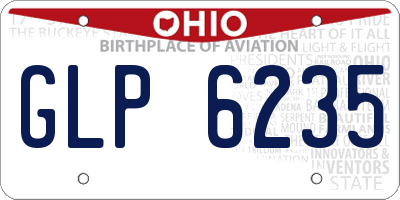 OH license plate GLP6235