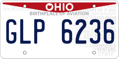 OH license plate GLP6236