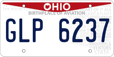OH license plate GLP6237