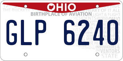 OH license plate GLP6240