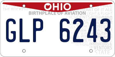 OH license plate GLP6243