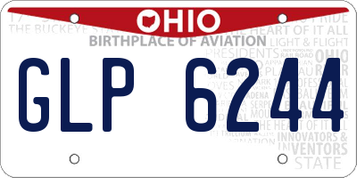 OH license plate GLP6244