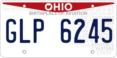 OH license plate GLP6245