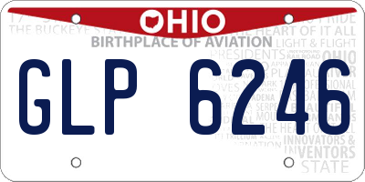 OH license plate GLP6246