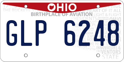 OH license plate GLP6248