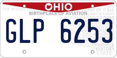 OH license plate GLP6253