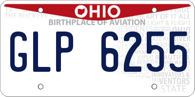 OH license plate GLP6255