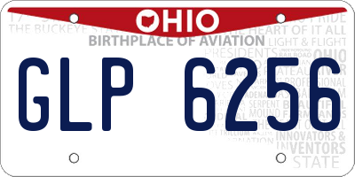 OH license plate GLP6256