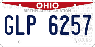 OH license plate GLP6257