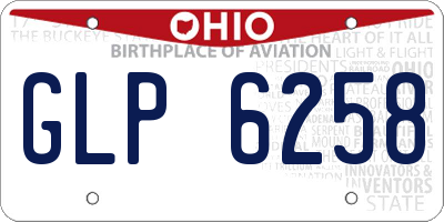 OH license plate GLP6258