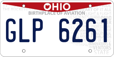 OH license plate GLP6261