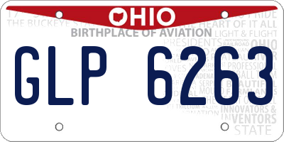 OH license plate GLP6263