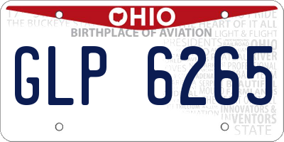 OH license plate GLP6265