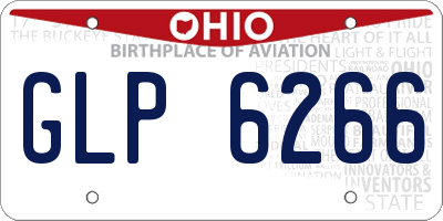 OH license plate GLP6266