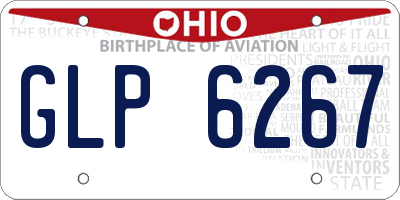 OH license plate GLP6267