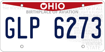 OH license plate GLP6273