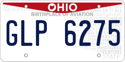 OH license plate GLP6275