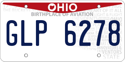 OH license plate GLP6278
