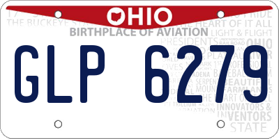 OH license plate GLP6279