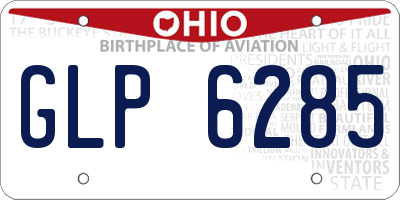 OH license plate GLP6285