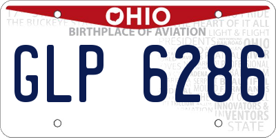 OH license plate GLP6286