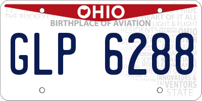 OH license plate GLP6288