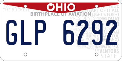 OH license plate GLP6292