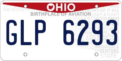OH license plate GLP6293