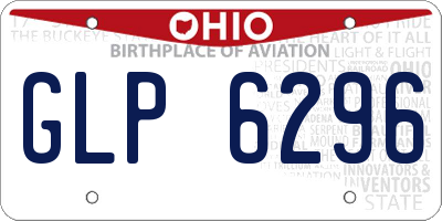 OH license plate GLP6296