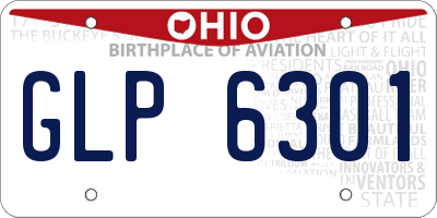 OH license plate GLP6301