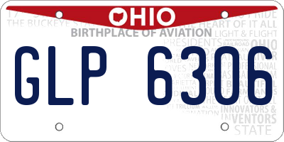 OH license plate GLP6306
