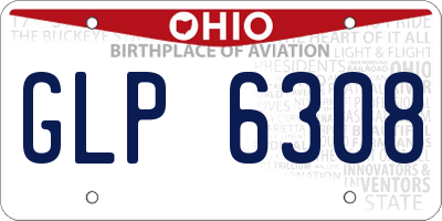 OH license plate GLP6308